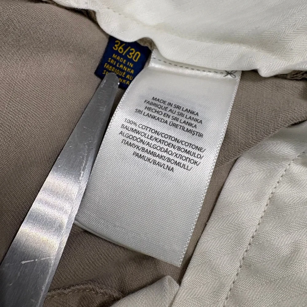 Polo‎ Ralph Lauren Pants Mens 36x30 Khaki Chinos Classic Fit Cotton Twill Casual